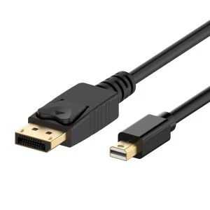 MSLFORCE | Mini câble de DP à la DP, 3FT or plaqué Mini DisplayPort vers DisplayPort câble 4K résolution Ready (couleur noire en Stock)