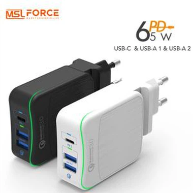 Chargeur mural USB C de 65w avec port CAA
