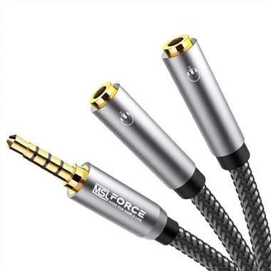 Câble auxiliaire de répartiteur audio 3,5 mm mâle à 2 femelles